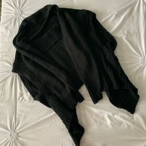 Black cardigan like sweater wrap